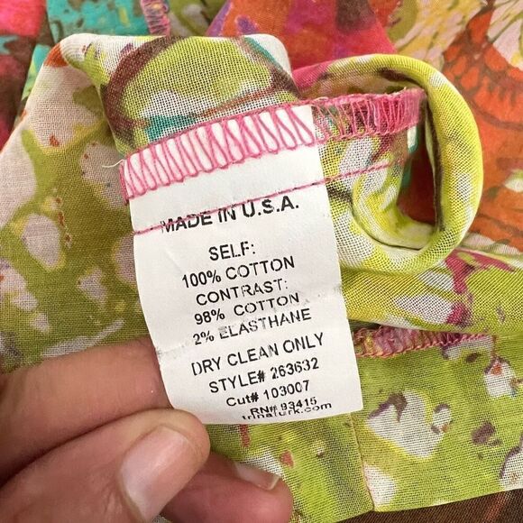 Trina Turk Women's Sz 10 Multicolor 3/4 Sleeve Mini Dress Swimsuit Cover-Up Medi - Picture 5 of 14